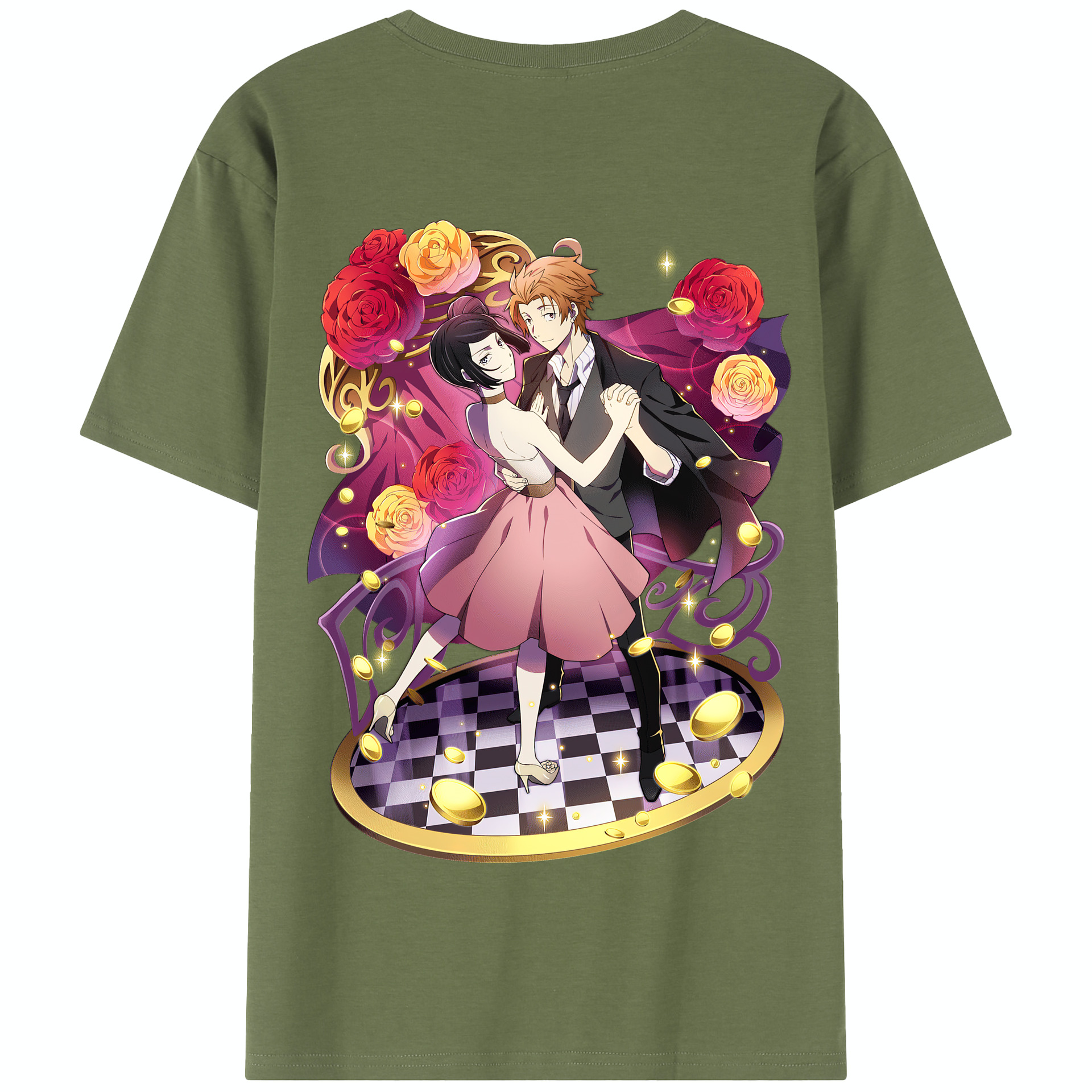 （画像用） 文豪ストレイドッグス Bungo Stray Dogs 綿100％半袖Tシャツ（背面プリント）